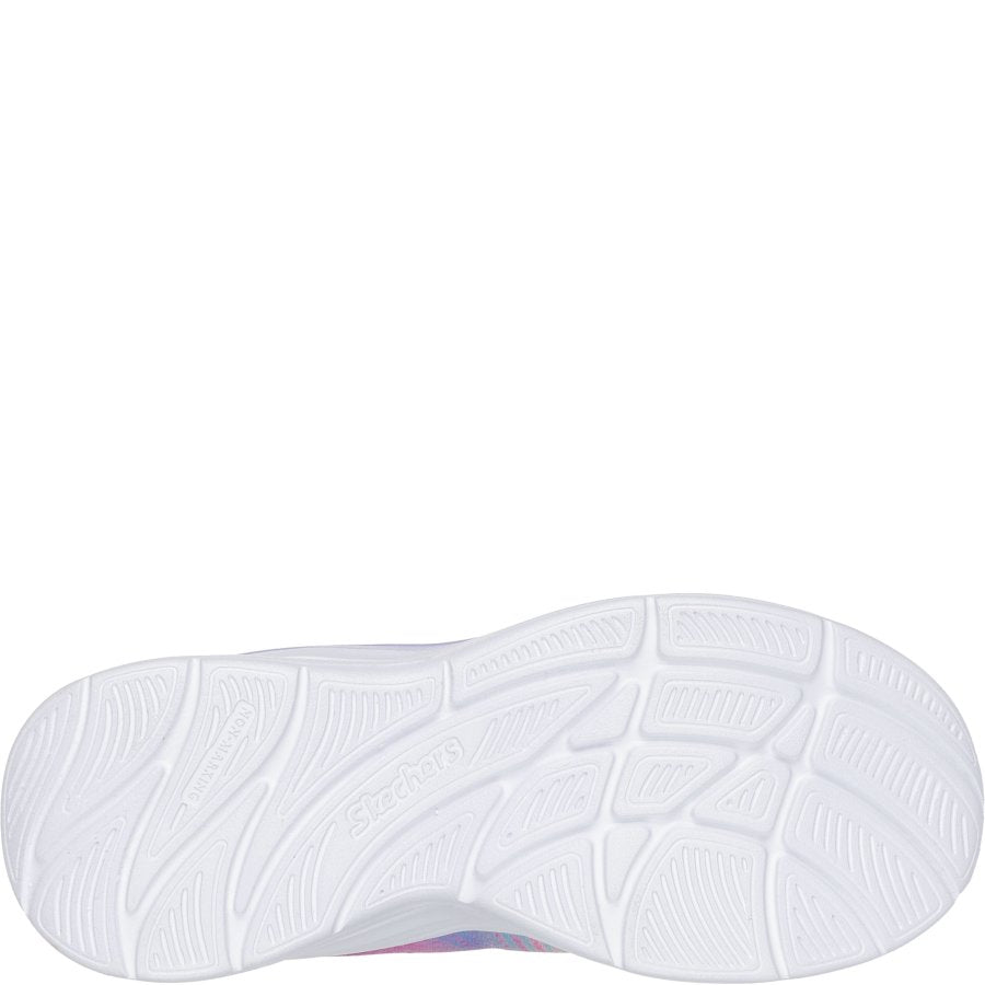 White athletic shoe sole on a white background