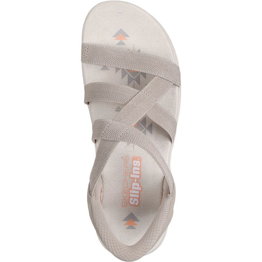SKECHERS Womens Slip-ins: Reggae Slim - Stretch Flex - Taupe