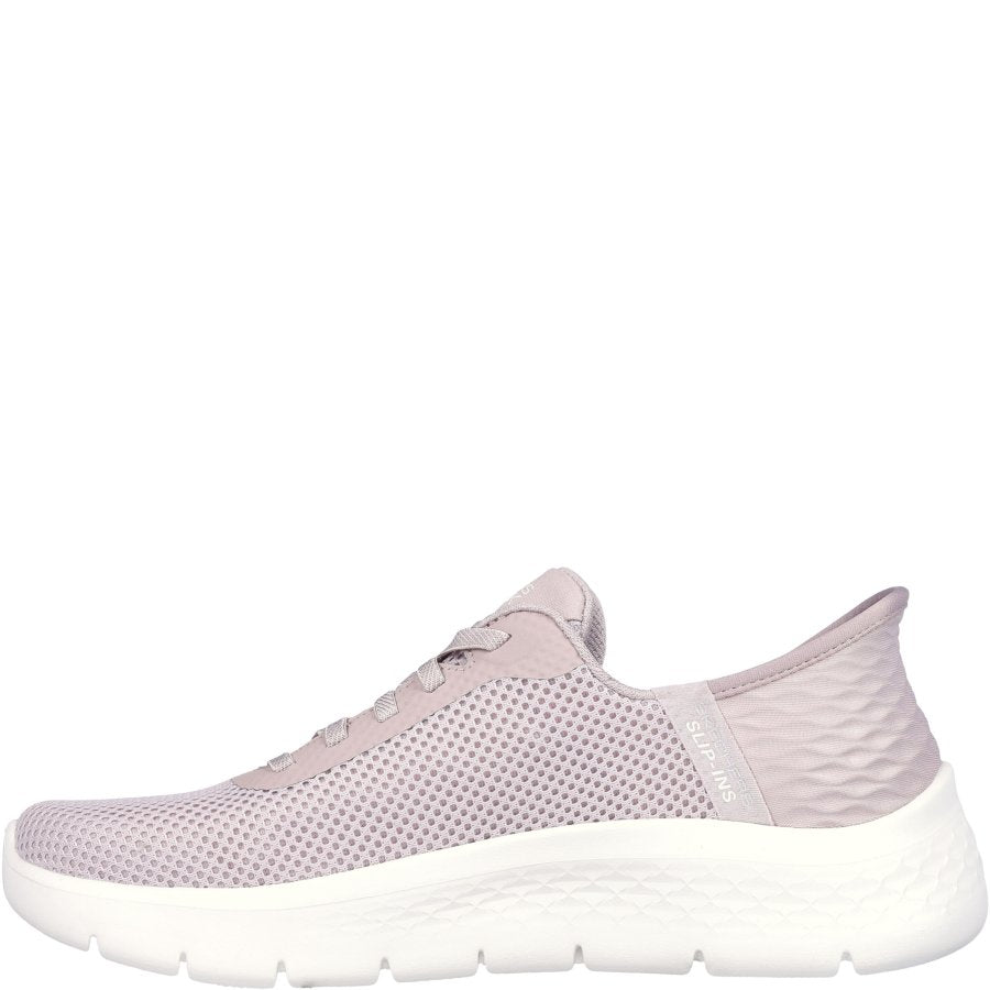 Pink sneaker with white sole on a white background