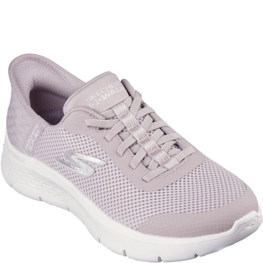 Light purple sneaker with white sole on a white background