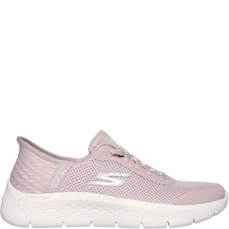 Pink sneaker with white sole on a white background
