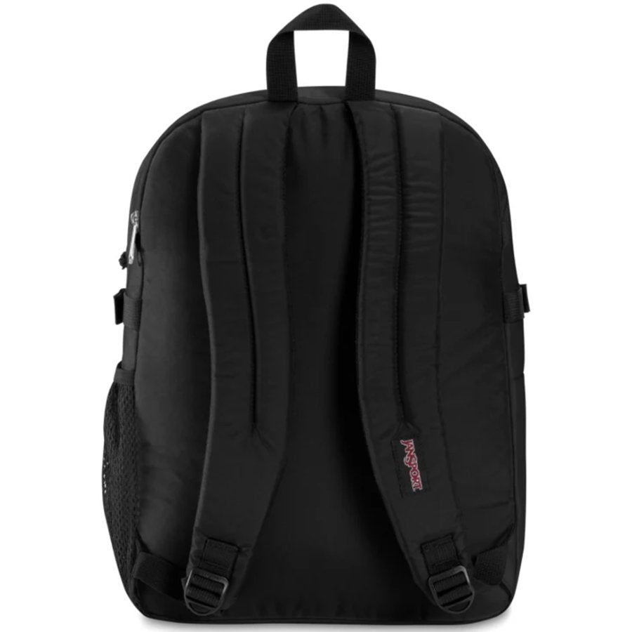 Black Jansport backpack on a white background