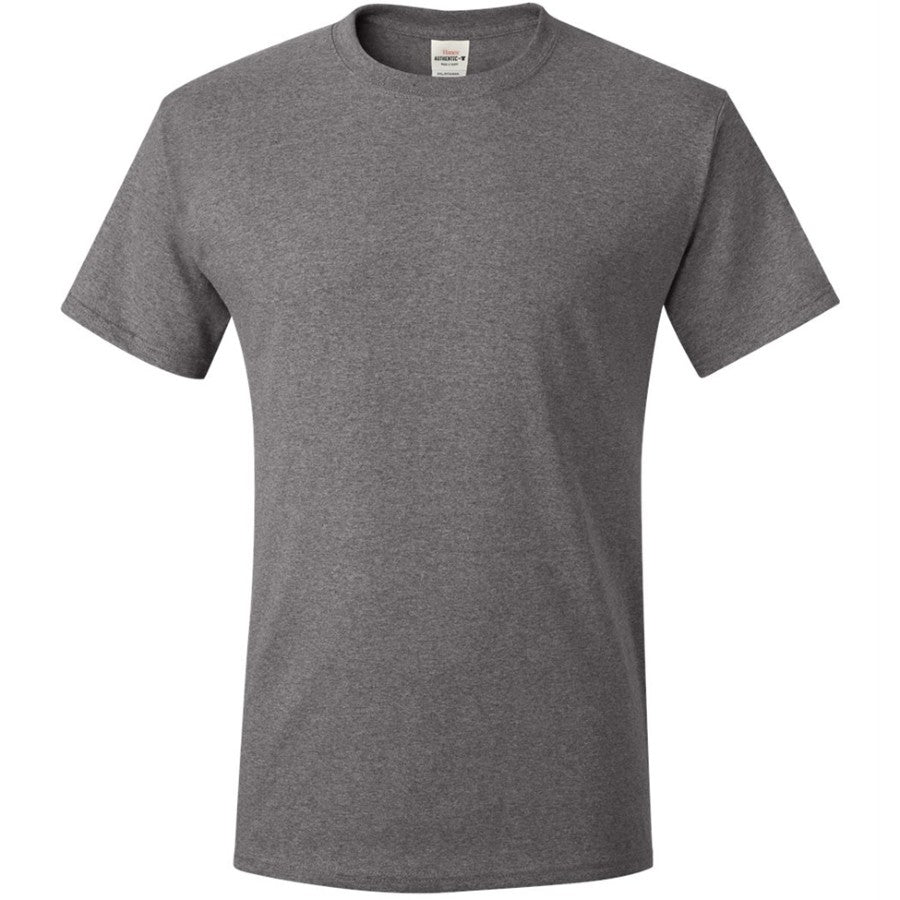 Hanes Authentic Cotton Short Sleeve T-Shirt - Charcoal Heather