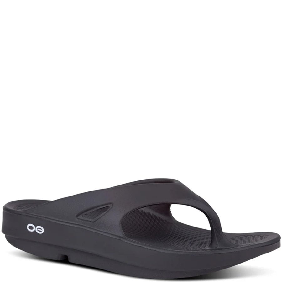 Black sandal on a white background
