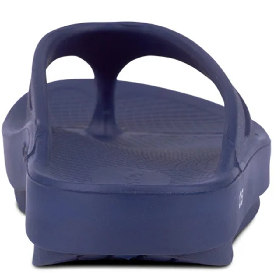 Navy blue sandal on a white background