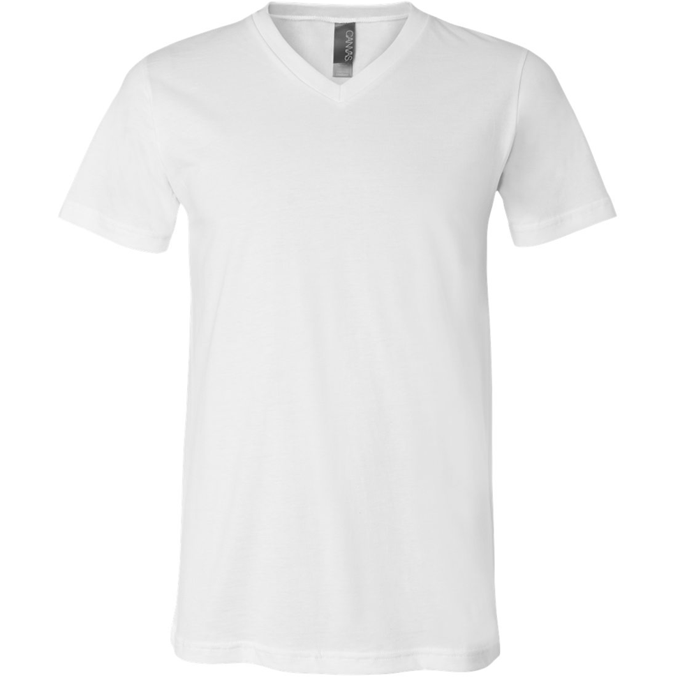 White t-shirt with a visible brand label on a white background