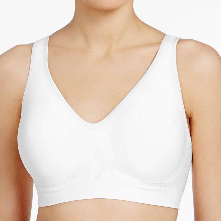 White bra on a white background