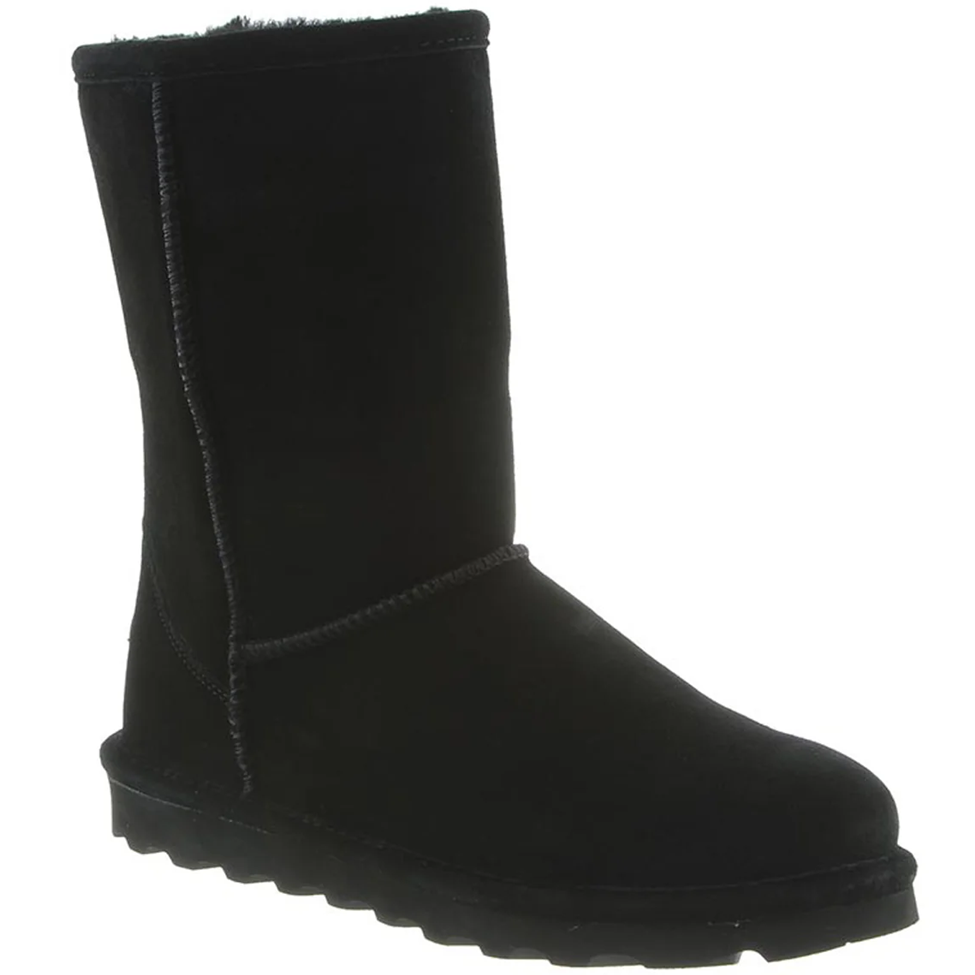 Black boot on a white background
