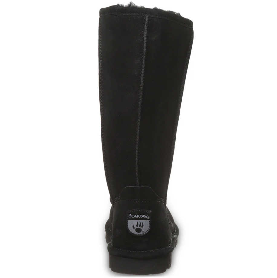 Black boot with a visible brand logo on a white background