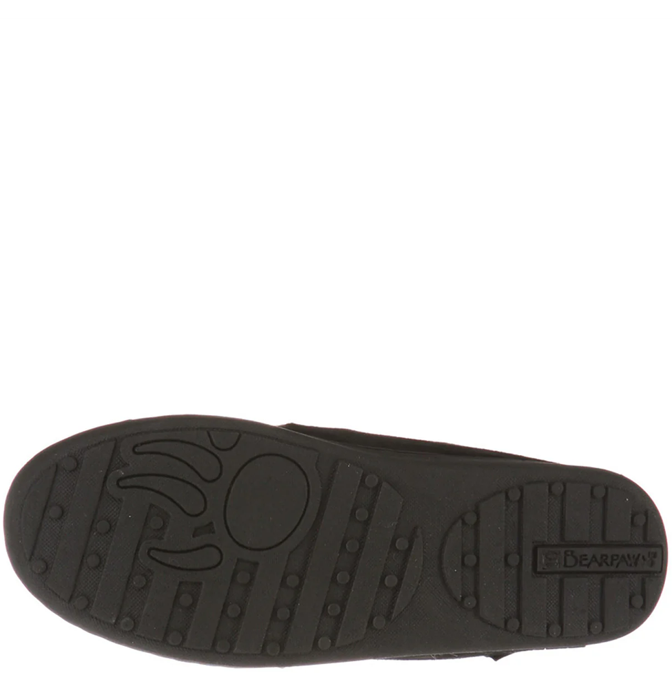 Black shoe sole with 'Bearpaw' branding on a white background