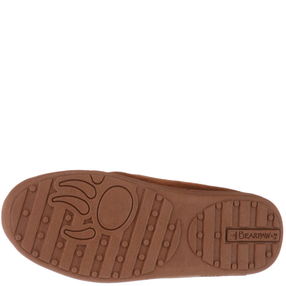 Brown shoe sole with 'Bearpaw' branding on a white background