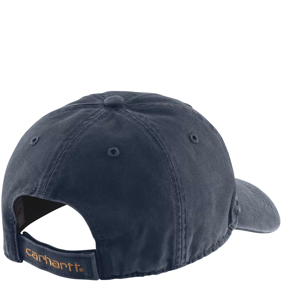 Navy blue cap with Carhartt logo on a white background