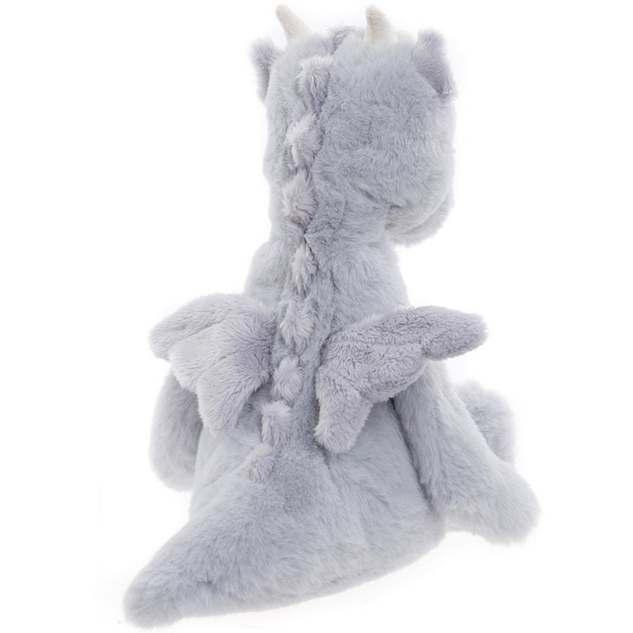 Plush toy dragon on a white background