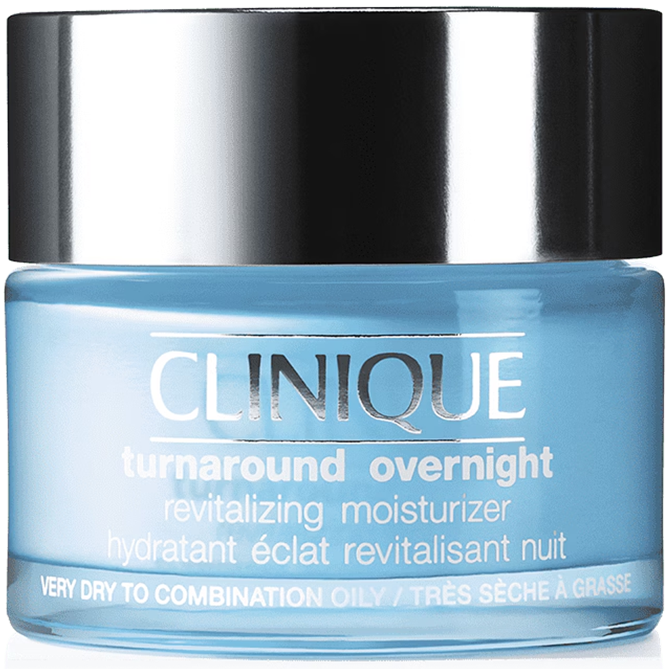 Clinique turnaround overnight revitalizing moisturizer jar with blue lid