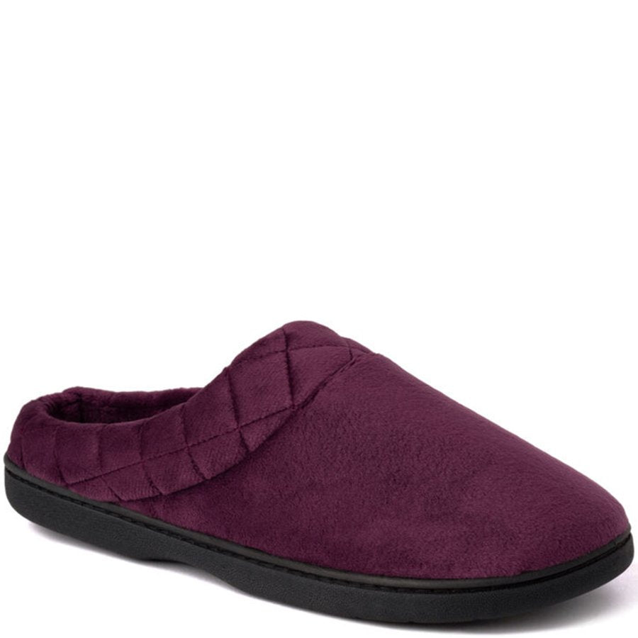 Purple slipper on a white background