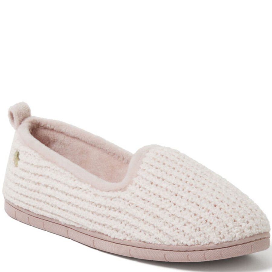 Pink textured slippers on a white background