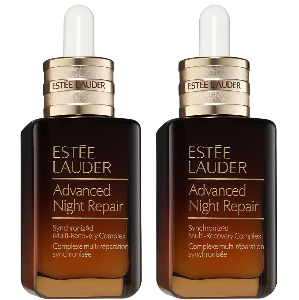 Two Estée Lauder Advanced Night Repair serums on a white background