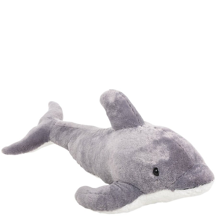 Plush shark toy on a white background