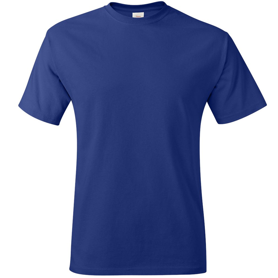 Blue t-shirt on a white background
