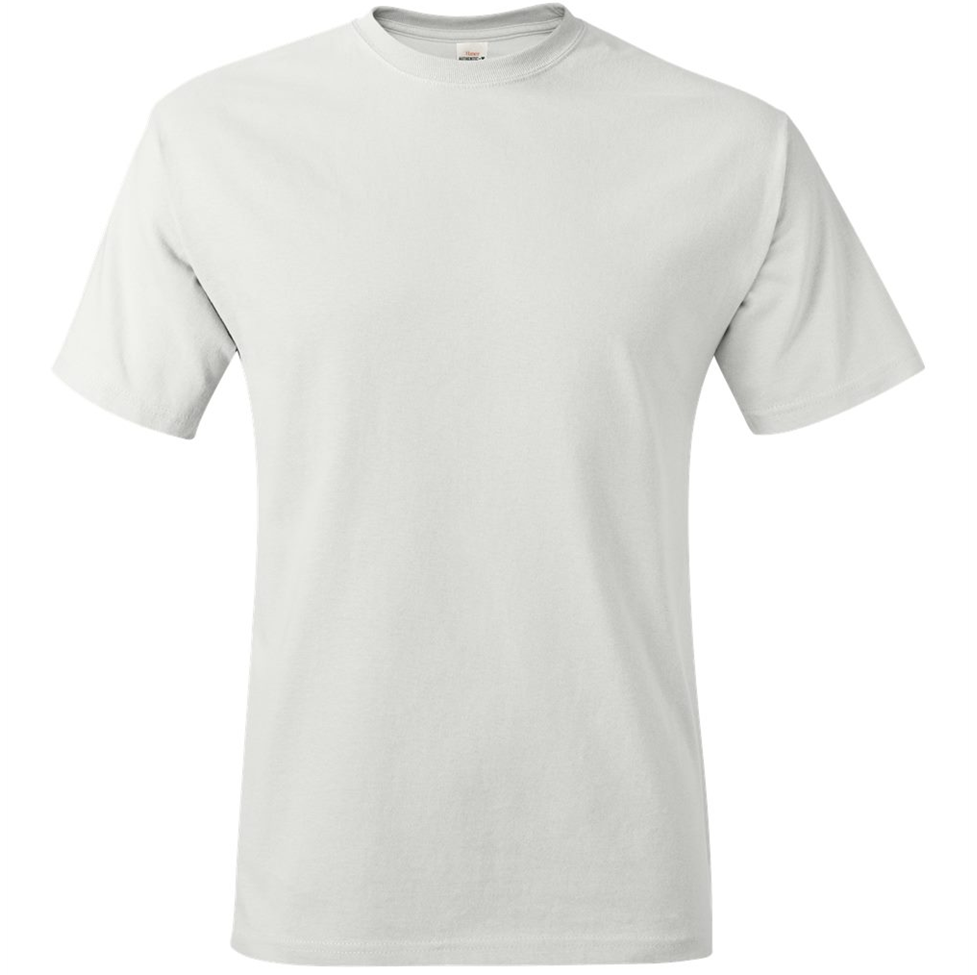 Plain white t-shirt on a white background