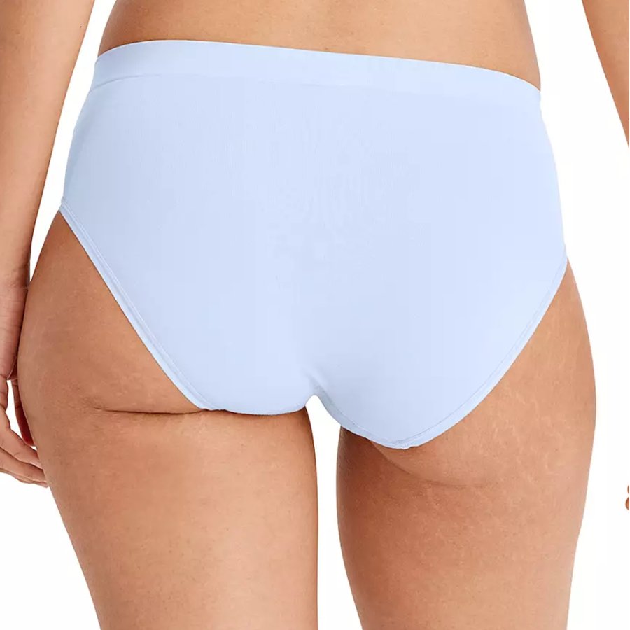White high-waisted bikini bottom on a white background