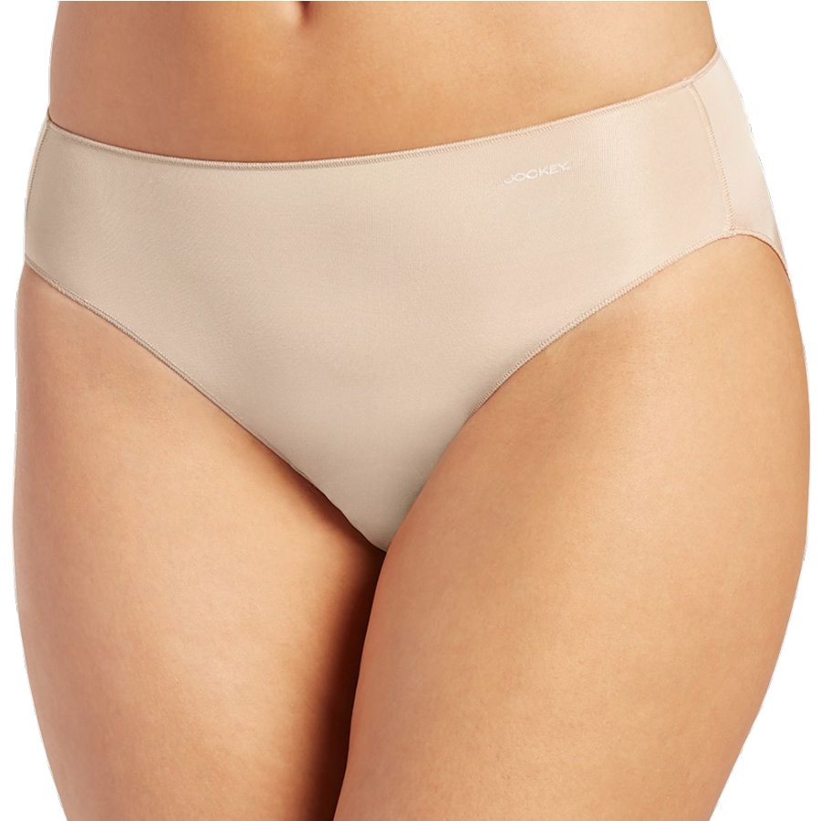 Beige underwear on a white background