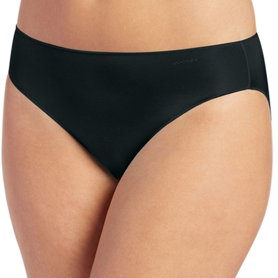 Black underwear on a white background