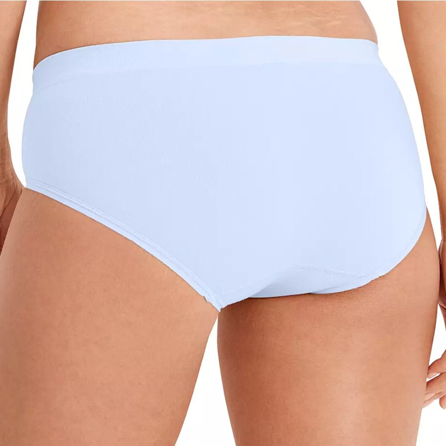 White high-waisted bikini bottom on a white background