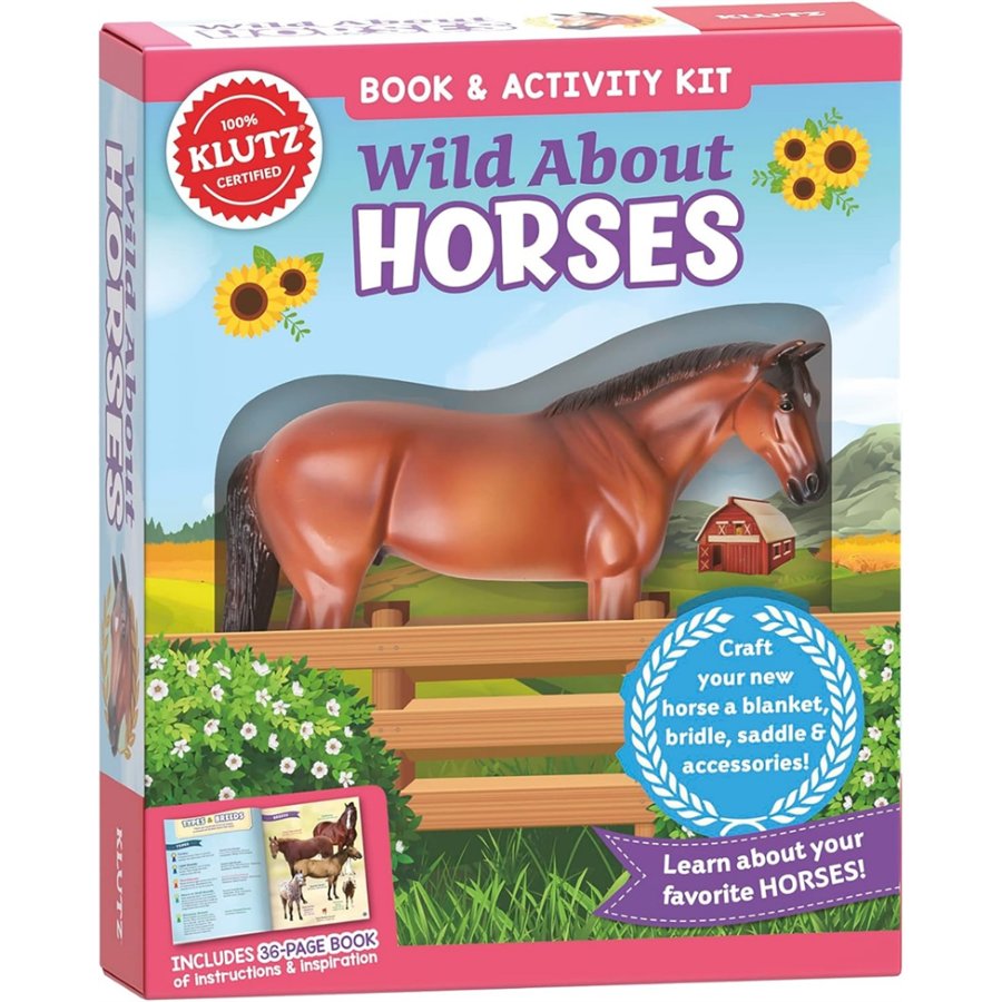 Klutz Book & Activity Kit packaging featuring a horse on a colorful background