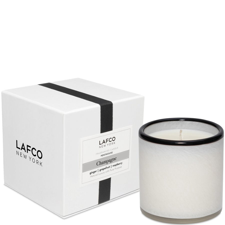 LAFCO Hand Blown Glass Candle 6.5 oz - Champagne