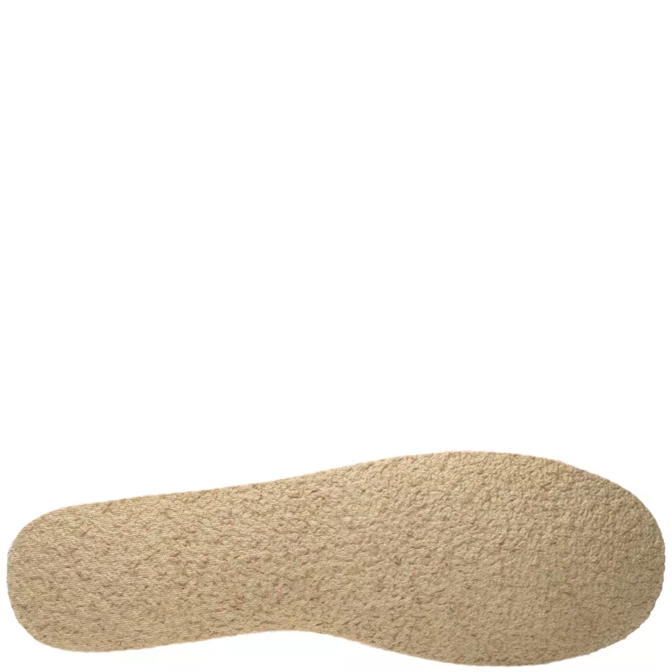 Beige shoe insole on a white background