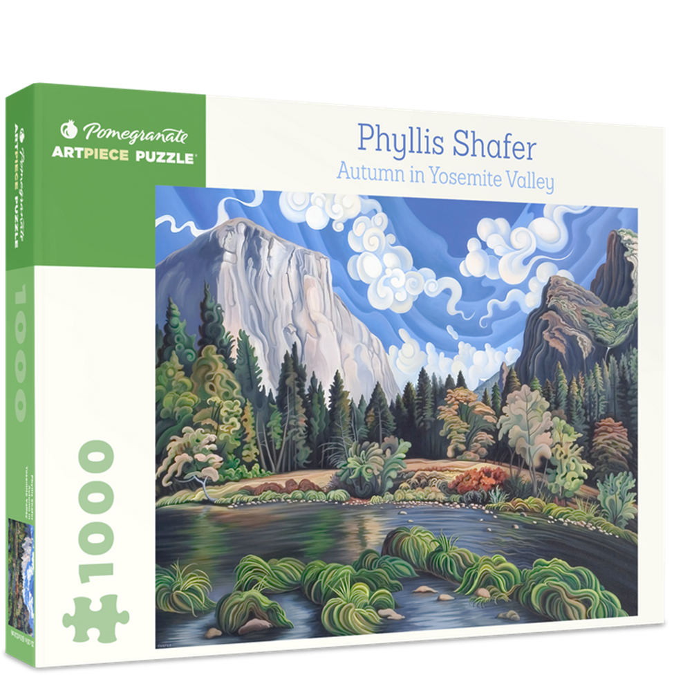 Pomegranate Artpiece Puzzle box featuring a landscape painting by Phyllis Shafer