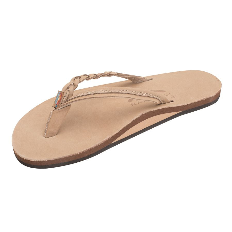 Beige sandal on a white background