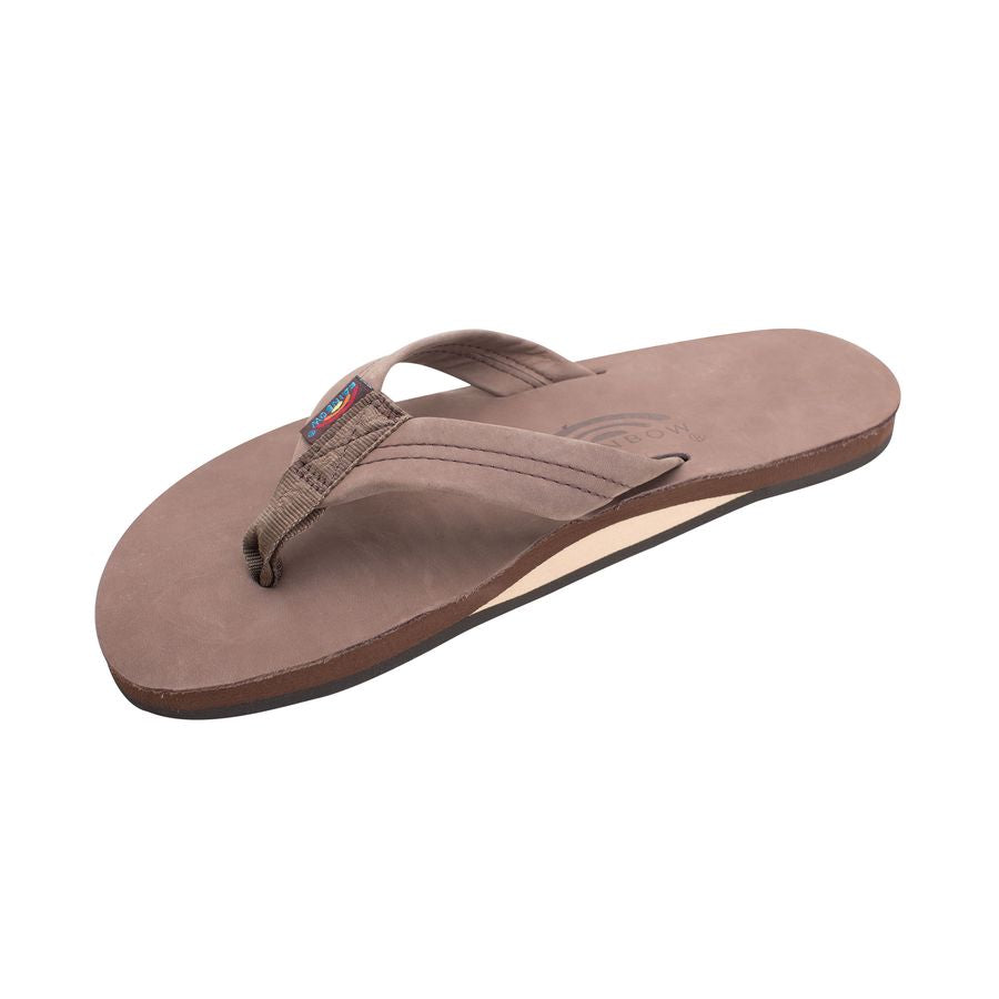Brown sandal on a white background