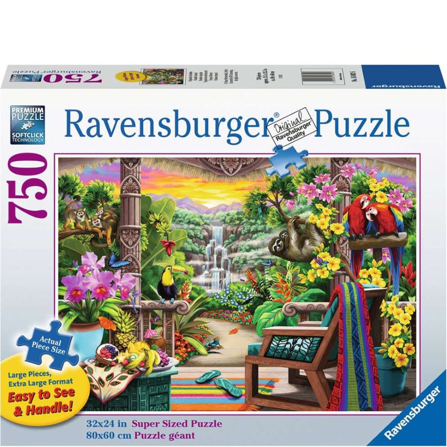 Ravensburger puzzle box with a colorful garden scene illustration