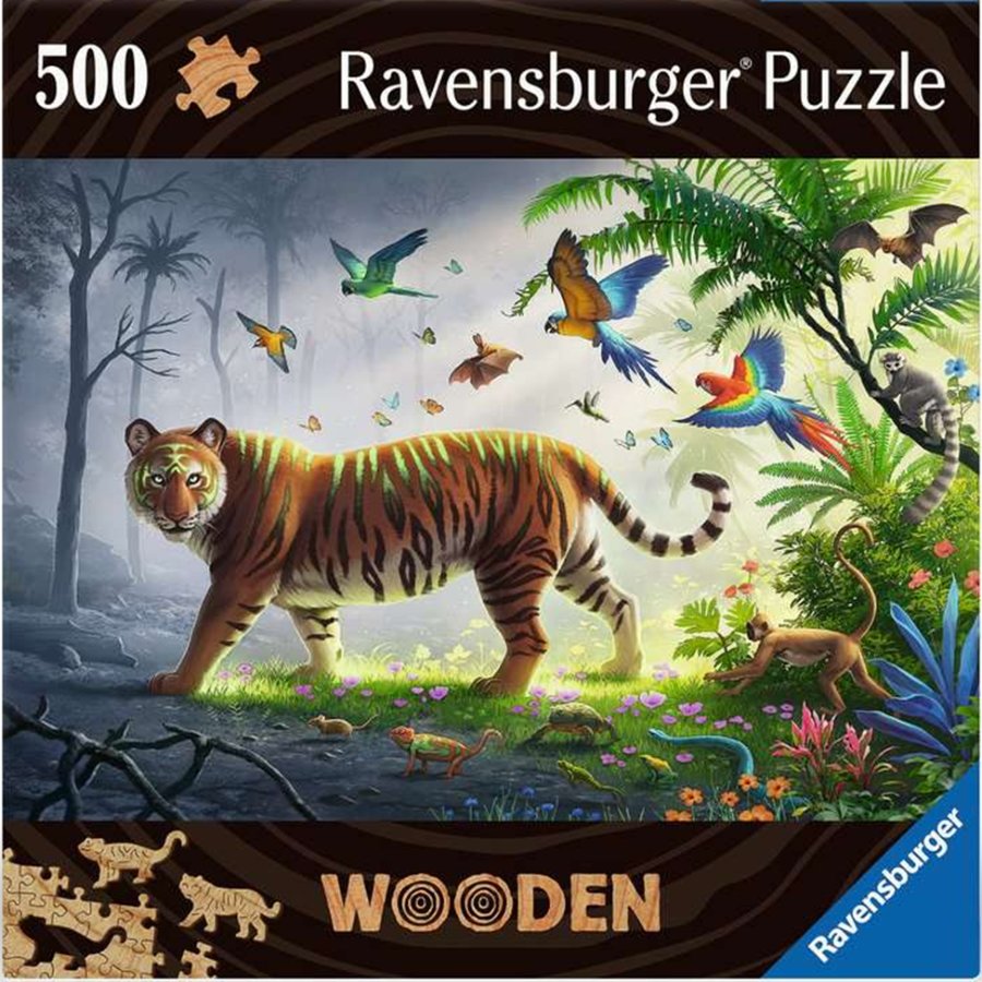 Ravensburger puzzle box with a tiger in a jungle scene
