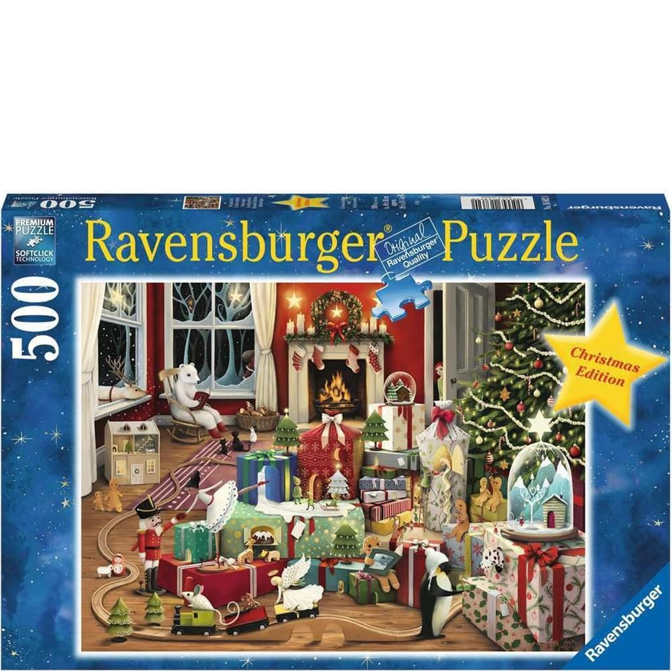 Ravensburger puzzle box with Christmas scene design