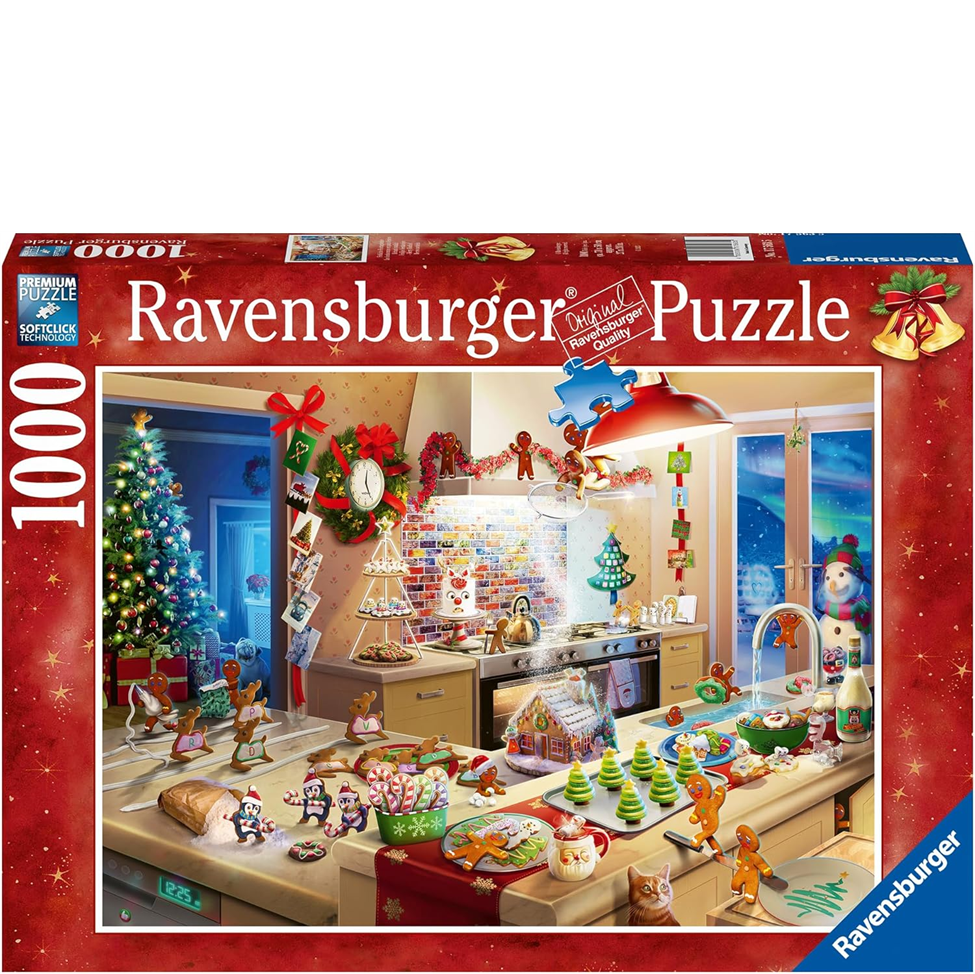 Ravensburger puzzle box with a festive kitchen scene