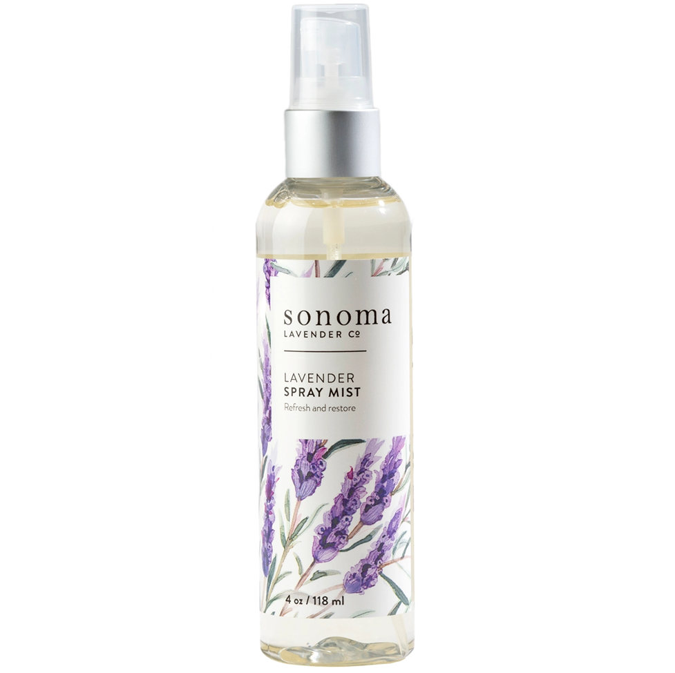 Sonoma Lavender Co. lavender spray mist bottle on a white background