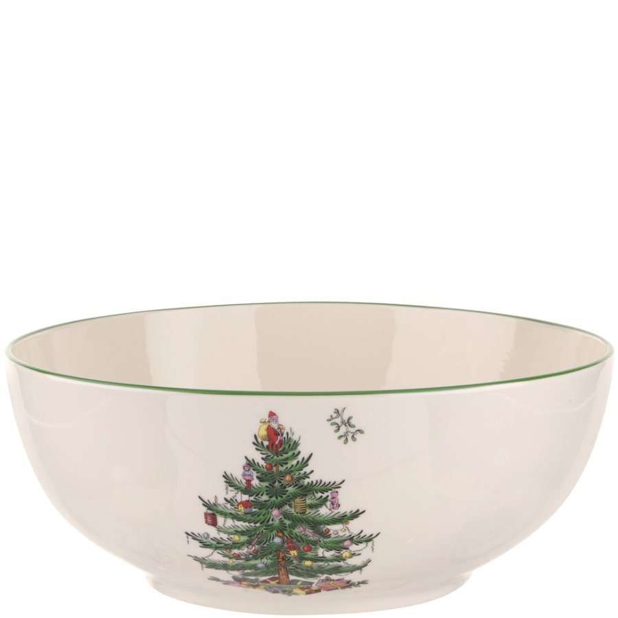 Decorative bowl with a Christmas tree design on a white background