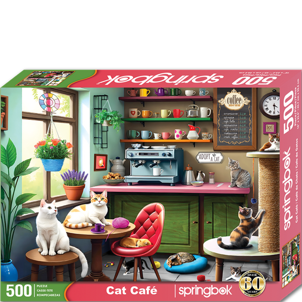 SPRINGBOK 500 Pc Puzzle - Cat Cafe – McCaulou's