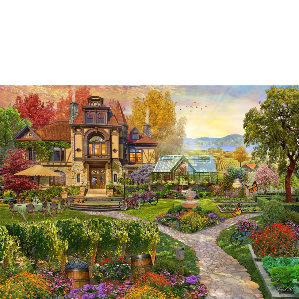 Victorian-style house with a well-maintained garden and outdoor seating area.