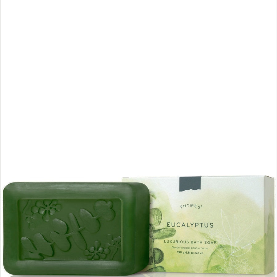 Thymes Eucalyptus bar soap and box.