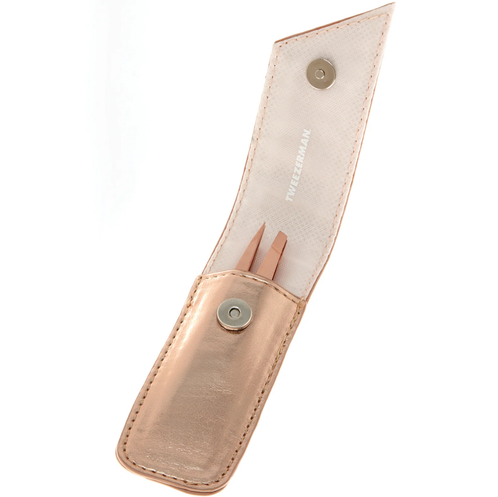 Knife sheath with a blade on a white background