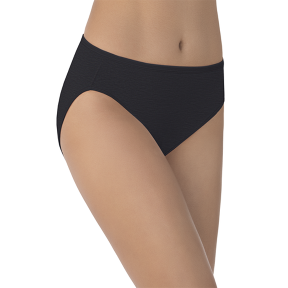 Black underwear on a white background