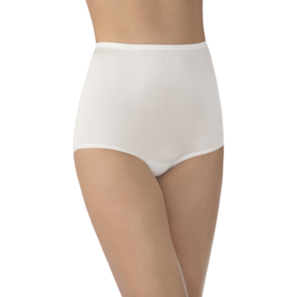 White high-waisted underwear on a white background