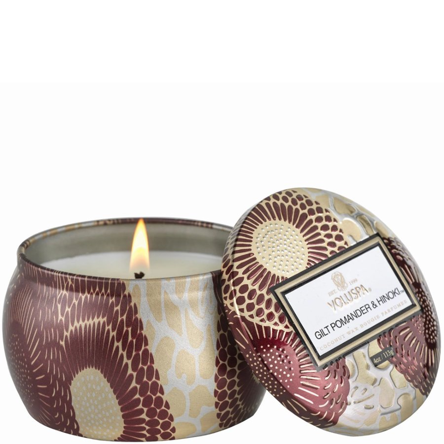 VOLUSPA Gilt Pomander & Hinoki Mini Tin
