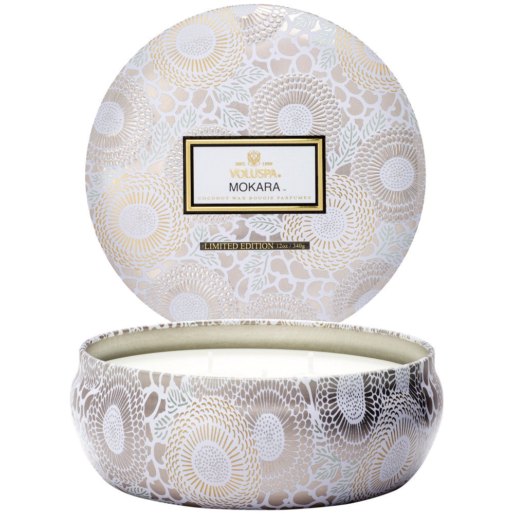 VOLUSPA Mokara Round Tin Candle