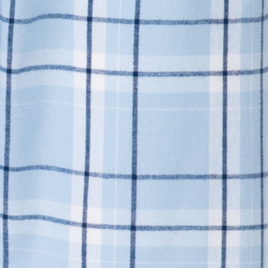 Close-up of blue and white checkered fabric