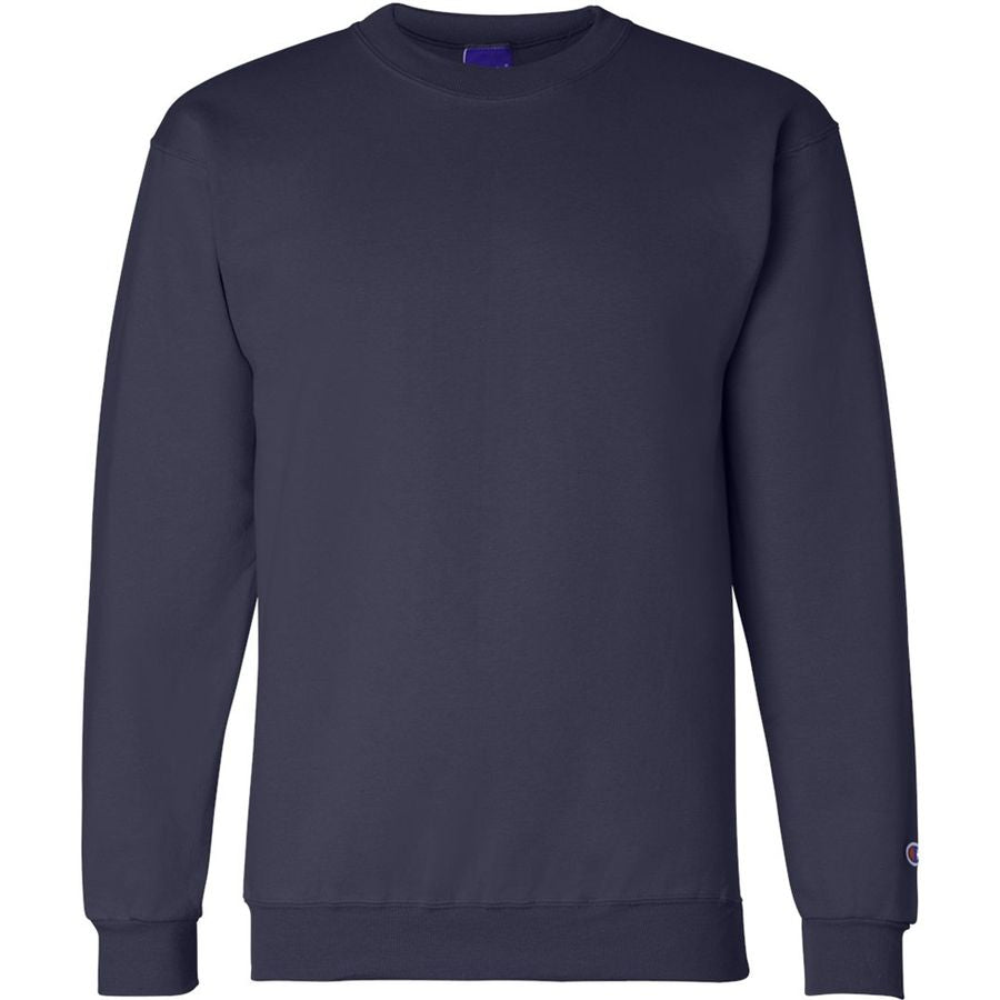 Navy blue sweatshirt on a white background